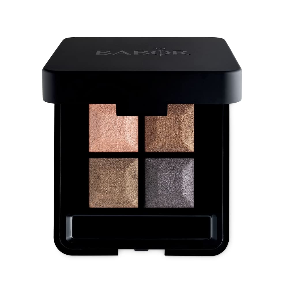 Babor MAKE UP Eye Shadow Quattro Paleta de 4 sombras de ojos con tonos combinables entre sí, con acabado satinado y mate, fáciles de difuminar, en formato de 4 g