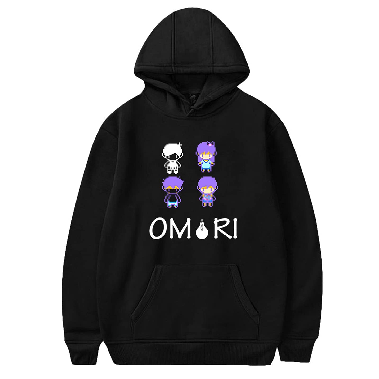 Omori Hoodie Unisex,Omori Merch Hoodie for Men/Women Pullover Long Sleeve Sweatshirts Game Clothing,Omori Cosplay Jumpers Teens Girl Black