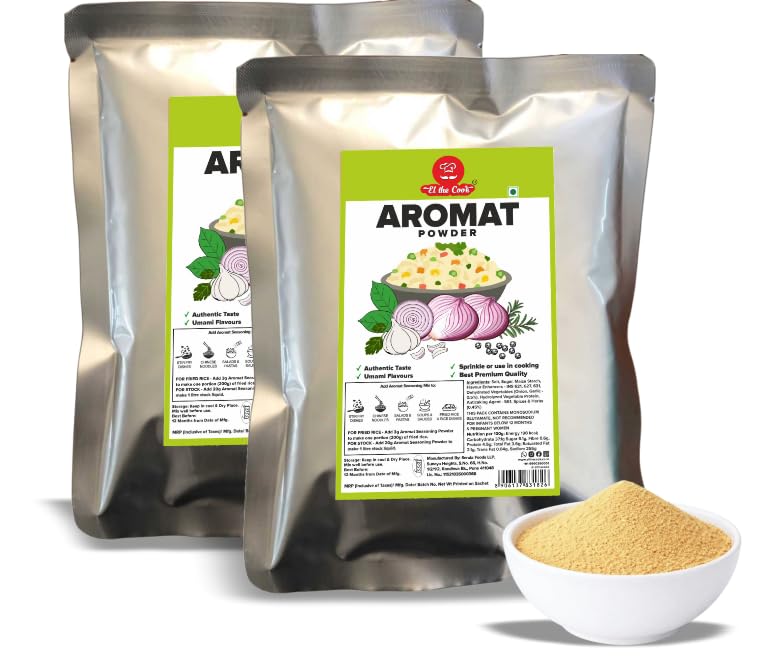 Image of EL The Cook Aromat Seasoning 1 kg (500g x 2 pack) | Gives Umami flavor instantly | Add to Indian or Chinese dishes like Fried Rice, Stir fry, Noodles | Multipurpose Mix for Chefs | 100% Veg; 500g x 2