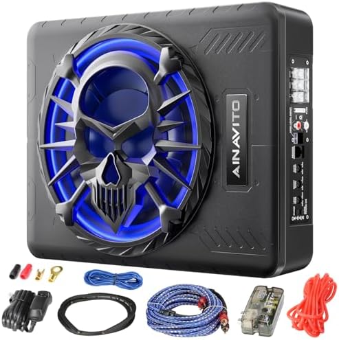 10" Slim Under Seat Subwoofers for Car/Truck/SUV | Powered subwoo...