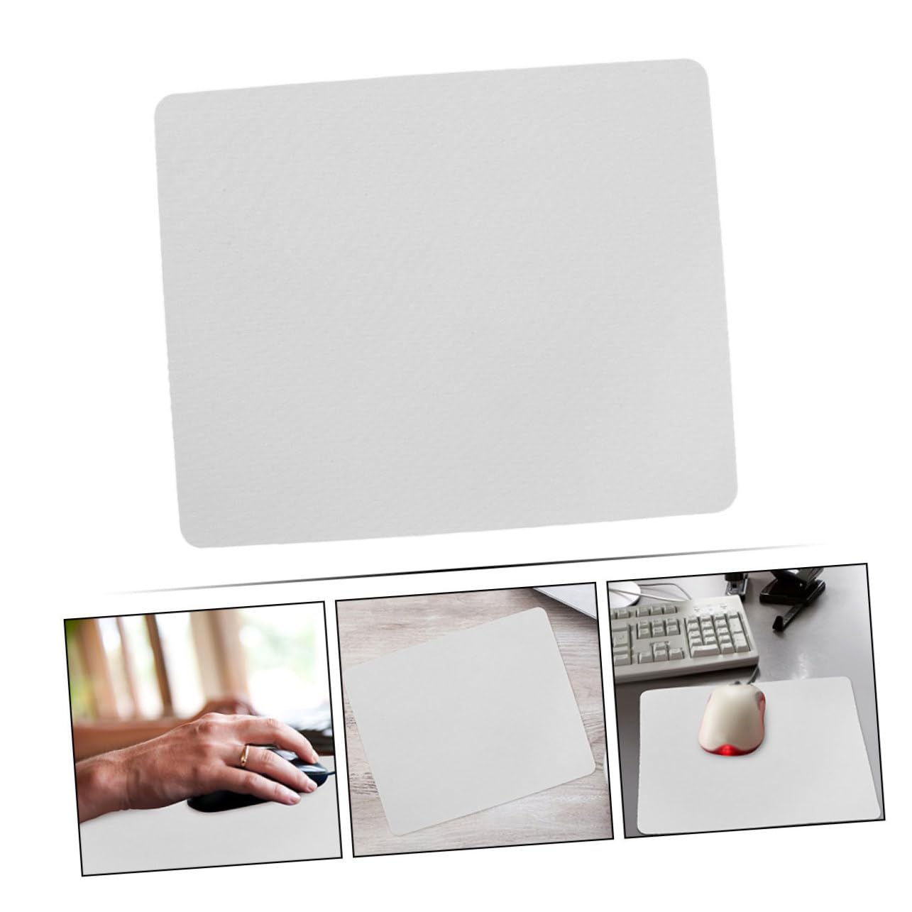 Tappetini per Mouse Personalizzabili 20 Pezzi in Gomma Bianca Decorazioni
