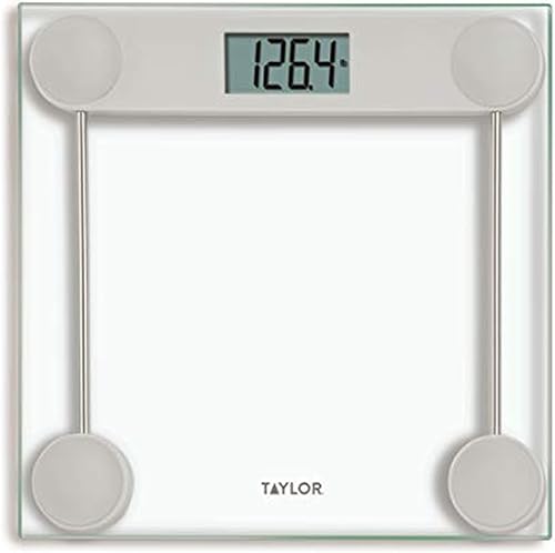 Taylor Báscula digital para peso corporal, báscula digital de baño de alta precisión, pantalla de lectura LCD con retroiluminación grande, capacidad