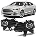 Winjet WJ30-0515-09 for 2013-2016 Ford Fusion Clear Lens RH LH Factory OE Fitment Style Replacement Pair Fog Lights Kit with Bezel Trim Wiring Harness Switch Set Pair (Bulbs Included)