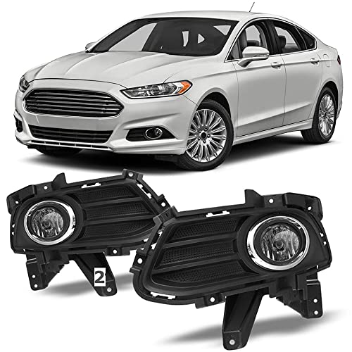 Winjet WJ30-0515-09 for 2013 2014 2015 2016 Ford Fusion Factory Style Replacement OE Fitment Fog Light Kit with Bezel Trim Wiring Harness Switch Set Left and Right Driver Passenger Side Pair by Winjet - Used condition - US$48.56