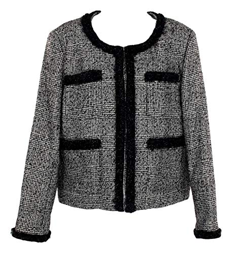 J Crew Womens Glen Plaid Lady Blazer Jacket Braided Trim Wool Jacket 12 K4453