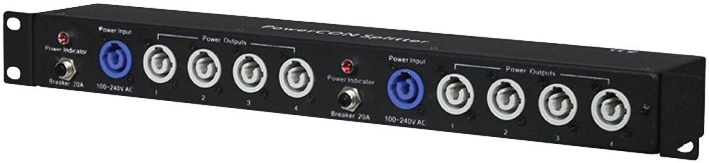 Hq Tec Black Powercon Distribution Unit, 19", Cable, Current Rating 20A, Imperial 19", Metric 484Mm, No. Of Outlets 8Outlets, Colour 68Mm, 48Mm, Weight 1.3Kg