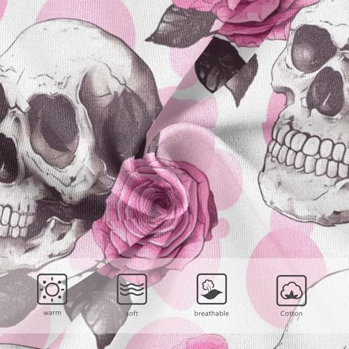 Wusikd Skulls Roses Girls' Underwear Cotton Dots Girls Briefs Soft Toddler Underwear 2T3