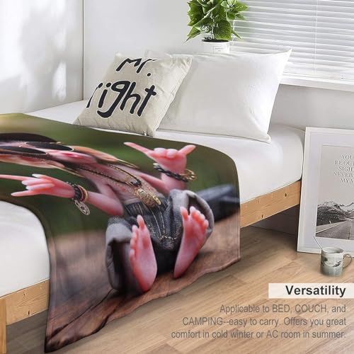 Couverture singe impression 3D en polaire flannel 140x180cm - 7