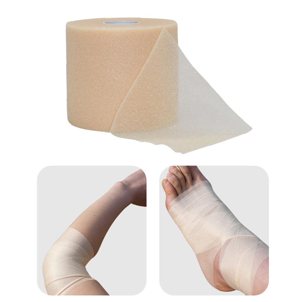 Pre Wrap Athletic Foam Underwrap Athletic Tape Prewrap Headband Underneath Sports Tape 7cmx27m for Running Basketball