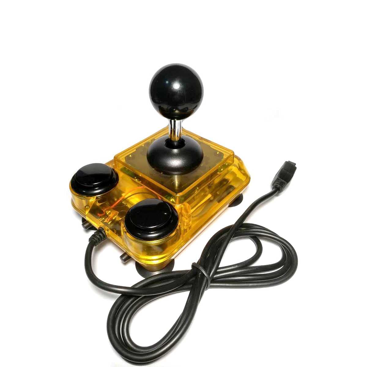 ArcadeR Joystick standard a 9 pin compatibile con Atari, Commodore, Sega ecc., Colori:Transparent gelb