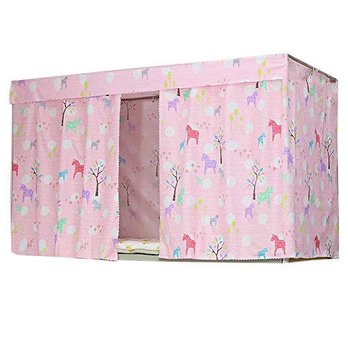 FANCY PUMPKIN Stylish Canopy Bed Curtains Bunk Bed Curtain Student Dormitory Shading Cloth for Single Bed, C-20