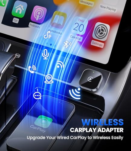 Image of PROODOS Car Accessories 2025 - Wireless CarPlay Adapter | Android Auto Wireless Adapter | 2-in-1 CarPlay & Android Auto | Bluetooth 5.3 & 5.8GHz WiFi | Cortex A7 Pro