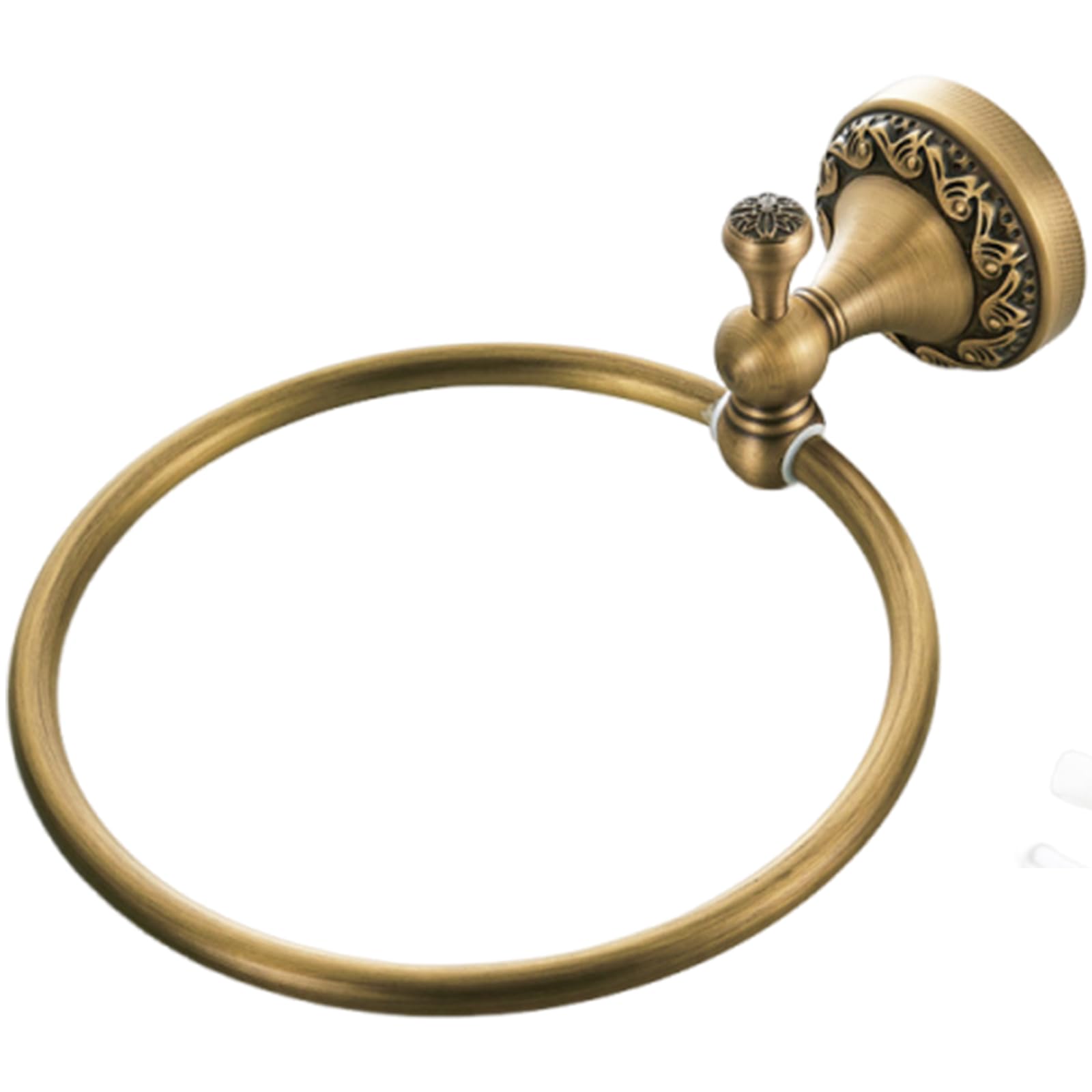 Copper Towel Rings Wall Mounted Bath Hand Towels Holder Round Vintage Simple Towel Rack Bathroom Accessories Enduring Bathroom Rack Vintage Copper Holder