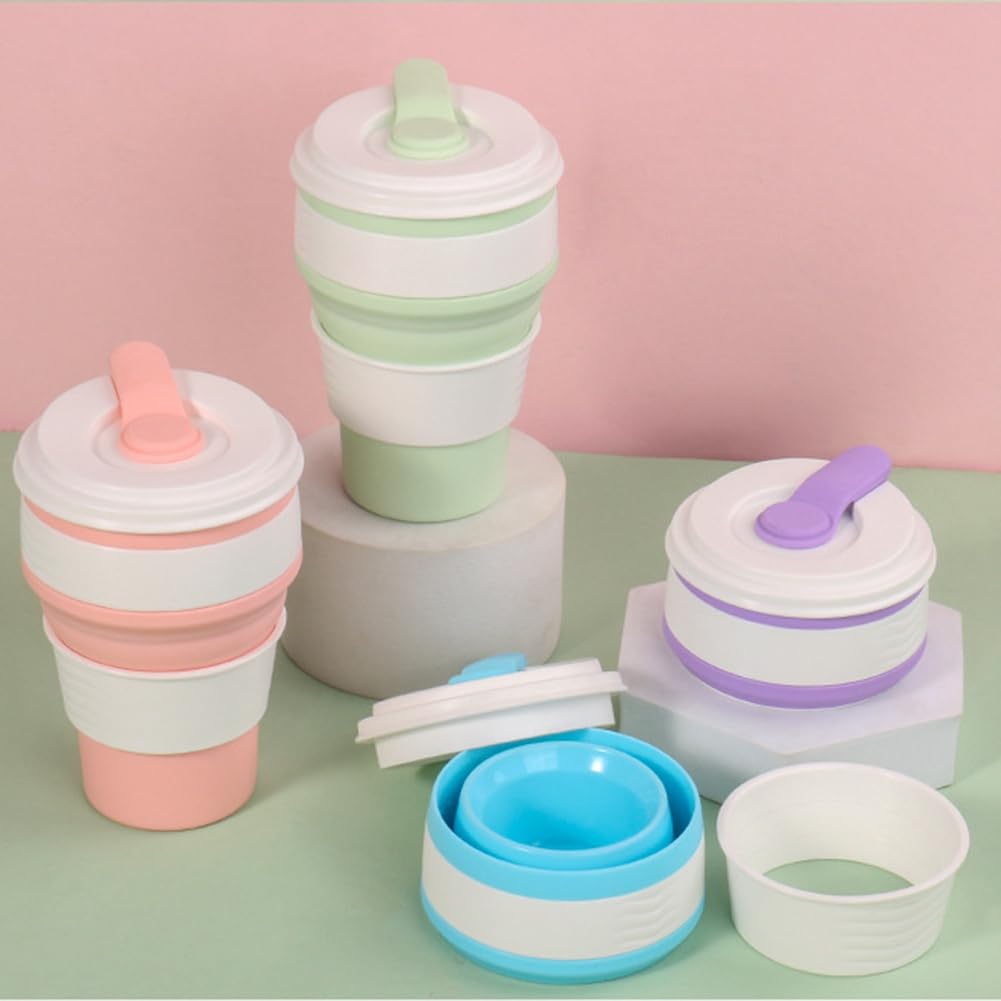 Tazza Da Caffè Pieghevole In Silicone - 350ml Portatile E Riutilizzabile - Foto 8