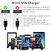 Micro USB Fast Charger, Android Charger with Android Cable, Dual Port USB Wall Charger, Compatible with Samsung Galaxy S7 S6 J8 J7 Note 5,Kindle,LG,PS4,Camera, with 6.6FT Micro USB Cable (Black)