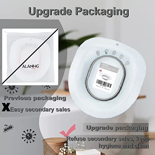 Sitz Bath For Hemorrhoids Toilet Seat Postpartum Care Yoni Steam Seat, Sits Bath Kit For Women Men Foldable, Hangable, Plastic Packaging Grey #TOP5