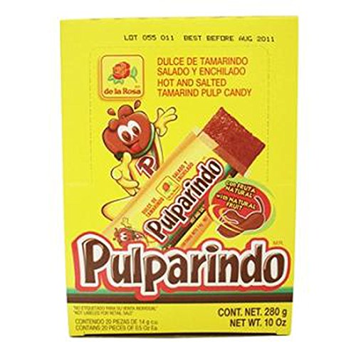 Pulparindo Tamarindo Xtra caliente y salado, 20 unidades (caramelo de azúcar - étnico)