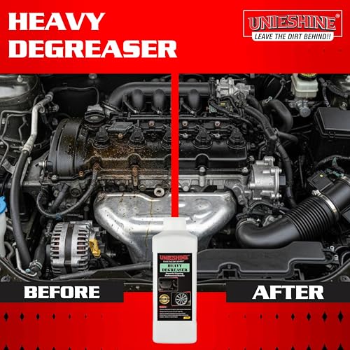 Image of Heavy Duty Degreaser for Car & Bike Engine Parts - Oil, Grease & Grime Remover, Fast-Acting Multi-Surface Cleaner (1L Concentrated)