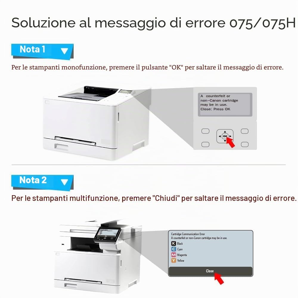 075H 075 Toner Compatibile per Canon I-sensys MF664Cdw MF667Cdw