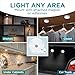 Brilliant Evolution Wireless LED Puck Light | Works with Remote Control | Under Cabinet, Closet Light | Battery Powered | Under Counter Lighting (Pack of 1)