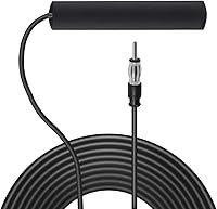 Dorhea Universal AM FM Hidden Windshield Patch Antenna for Car Truck SUV Stereo - 10FT Cable Easy Adhesive Mount