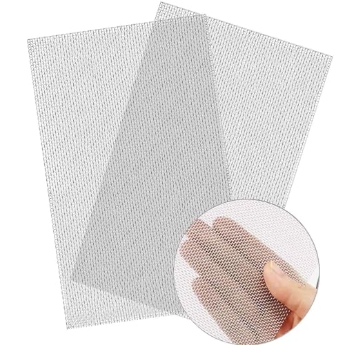 RUOVXWU 2 PCS Stainless Steel Woven Wire 20 Mesh Metal Mesh Sheet Rodent Control Insect Mesh Pest Proofing Mesh Sheet Drain Cover Fine Wire Mesh for Windows Door Filter 12 x 8 Inches (300X 210mm)