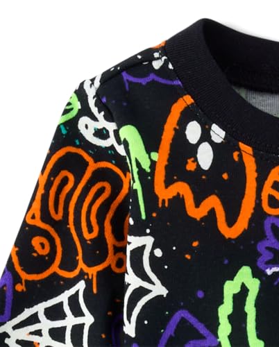 Image of The Children's Place Baby and Kids' Sibling Matching Halloween and Holiday Pajama Sets, Cotton