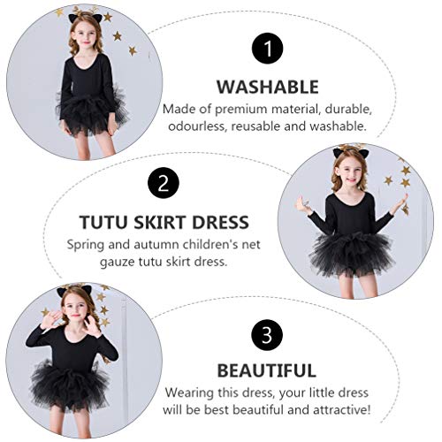 KESYOO 1 Unidade Primavera E Outono Crianças Gaze Vestido Desgrenhado Saia Tutu Saia Balé