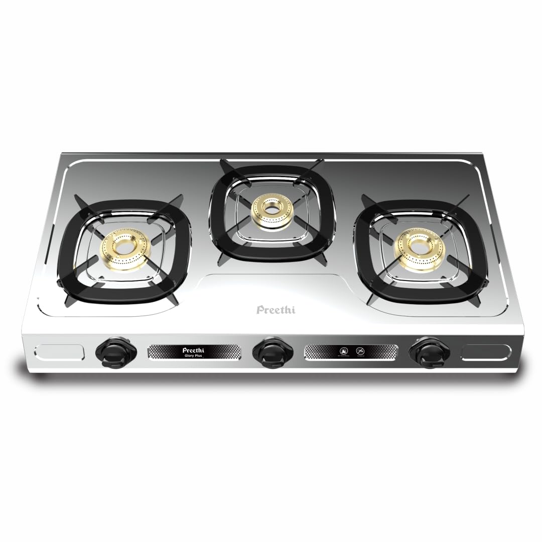 Preethi Glory Plus 3 Burner Gas stove