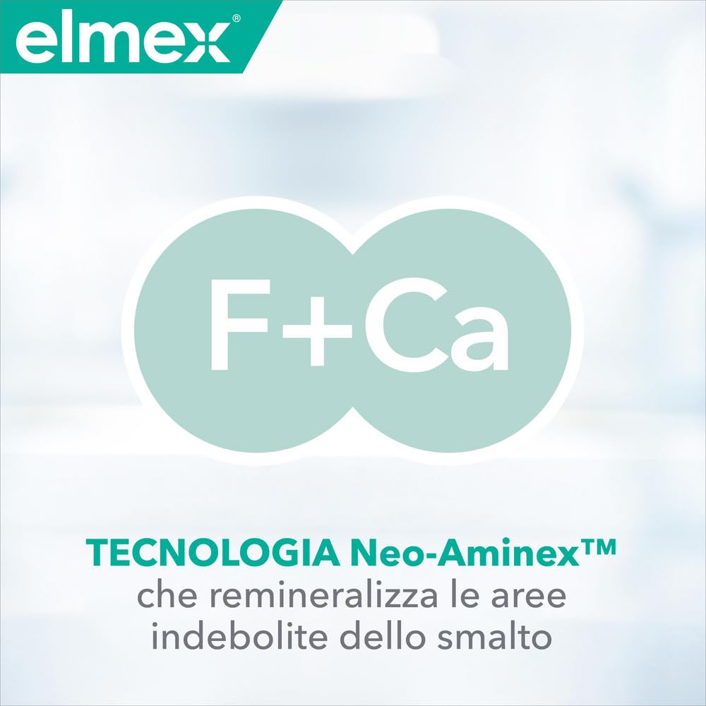 elmex Collutorio Sensitive 400ml I Protezione Extra dai Denti Sensibili e dalla Carie Radicolare I Con fluoruro amminico | con Tripla Azione | 0% Alcohol