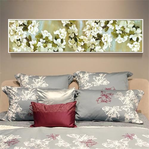 Diamond Painting Grand Format Fleurs Vertes 60x180cm Kit Complet 5D