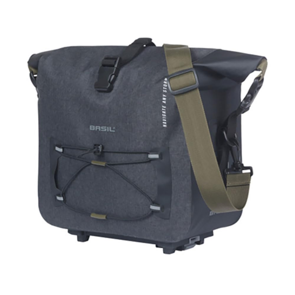Basil Navigator Storm Gepäckträgertasche - MIK inkl. - Wasserdicht - Schwarz