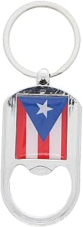 Purto Rico Bottle Opener Keychain Puerto Rican Novelty - Square