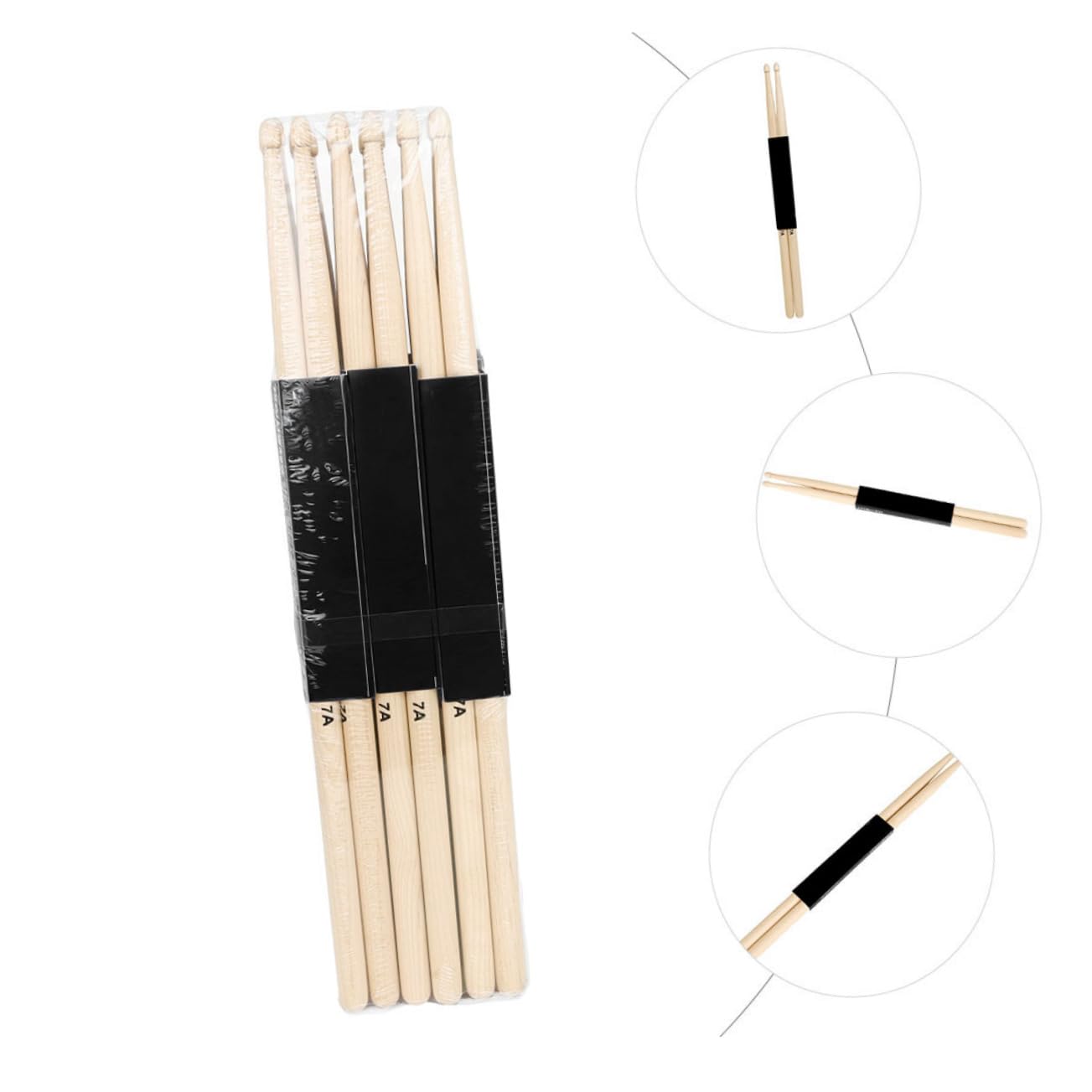 SUPVOX 12 Paare Ahorn Drumsticks Langlebige Percussion Sticks für Erwachsene Rutschfester Griff für Anfänger und Profis Geeignet für Orchesterübungen