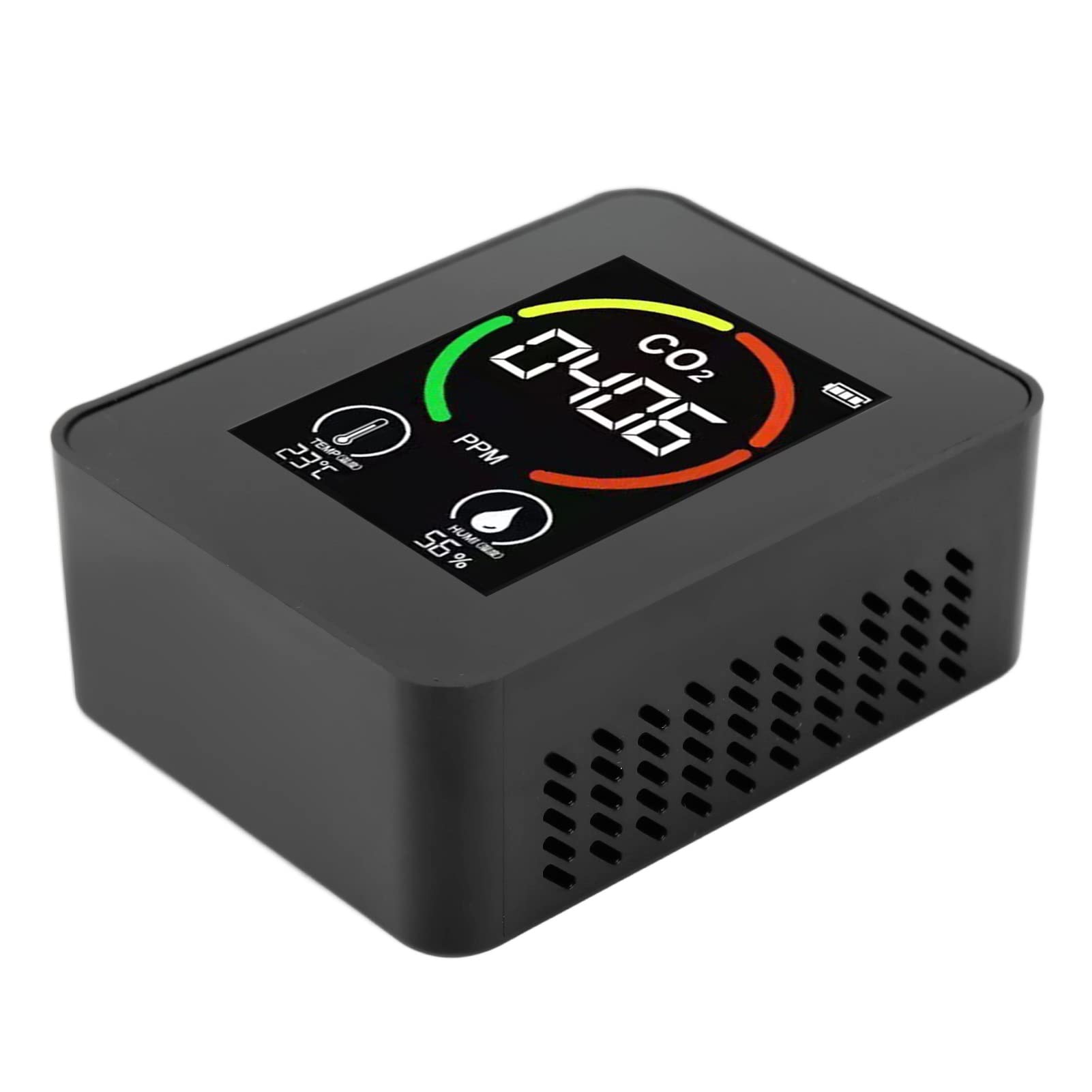 Medidor CO2 Detector TVOC Portátil - Monitor Calidad del Aire Interior con Pantalla LCD, USB, para Hogar, Oficina, Escuela, Salón