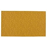 HOSEONFN Rutschfeste PVC-Barmatte, hitzebeständige, isolierte Servicematte, spülmaschinenfeste, geruchlose Abtropfschale, für Café-Home-Küchentheke, 16 x 12 Zoll wasserdichter (Gelb)