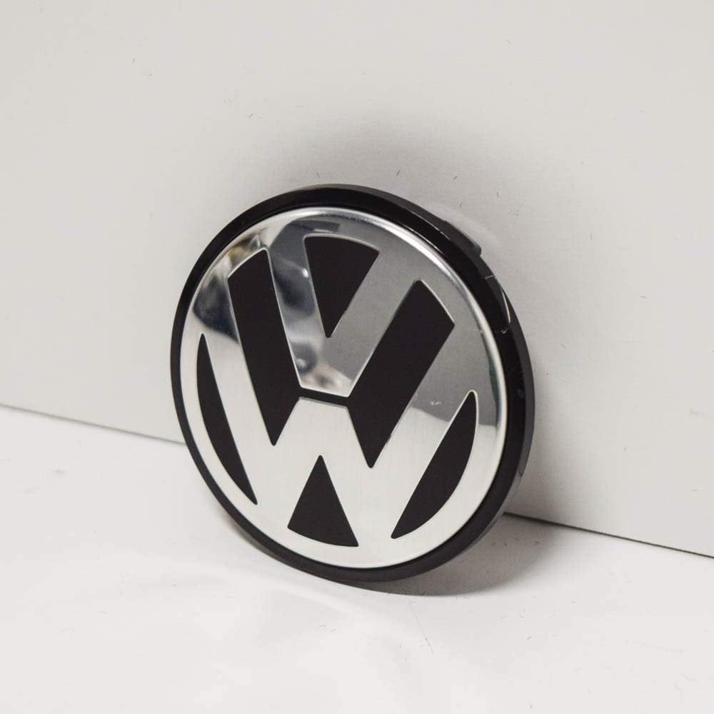 Volkswagen VW Alloy Wheel Centre Cap, Satin Black/Chrome - 65mm (3B7601171XRW)