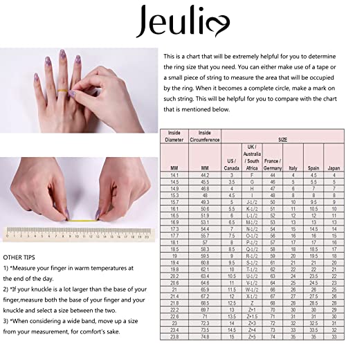 Image of Jeulia Diamond Band Rings for Women cz Sterling Silver Interchangeable Ring Sets Wedding Engagement Anniversary Promise Ring Bridal Sets