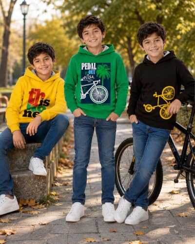 Image of T2F Boys Cotton Hooded Sweatshirt (Pack of 3)