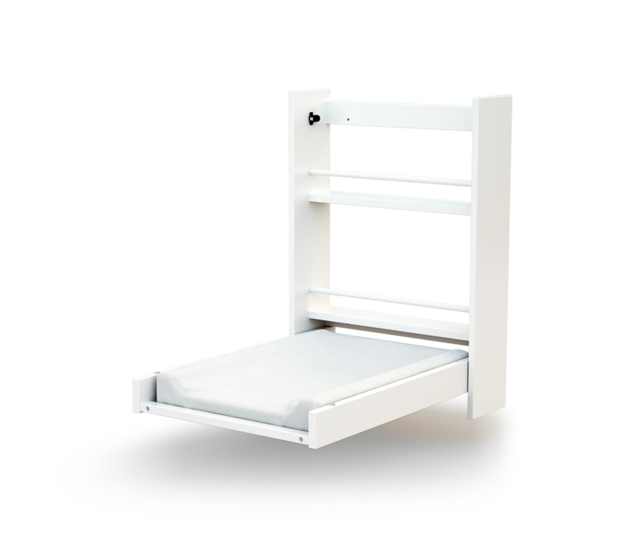 ESSENTIEL Wandwickeltisch Weiß 56x77,5x78 cm ausgeklappt 2 Ablagefächer