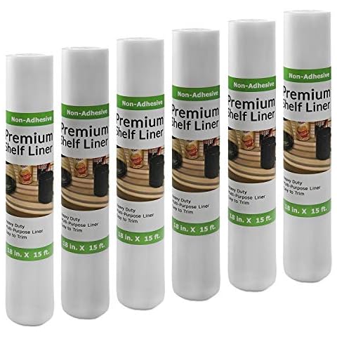 6-Pack Clevr Premium 18 in. x 15 ft. Non-Adhesive Shelf Liner, Clear (6 Rolls) Cover