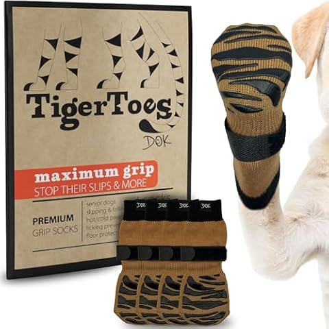 DOK TigerToes Non-Slip Dog Socks for Hardwood Floors Cover