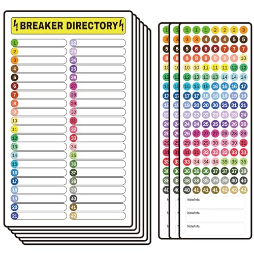 Breaker Panel Labels Circuit Breaker Labels 9 Pcs Circuit Breaker