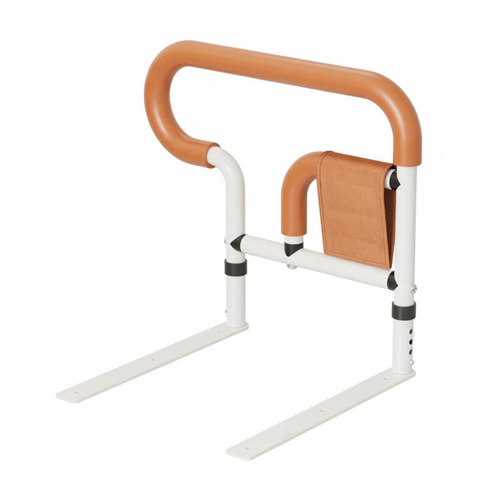 Oshhni de para Cama con Mango Ergonómico Barra Auxiliar Soporte Antideslizante y Base Estable Adecuada para Adultos Mayores con Movilidad Reducida, Org L-Forma 3-Marchas