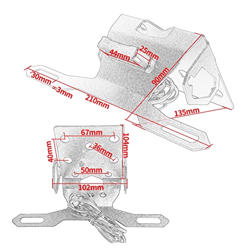 Support de plaque d'immatriculation moto Suzuki Gixxer SF250 look urbain