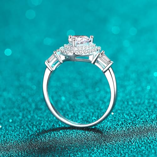 14K Gold Heart Shaped Elegant Women's Engagement Rings for Women | 1 Carat Diamond Ring | VVS2 Excellent Cut Dazzling D-color Shine | Ideal for Wedding Occasions4