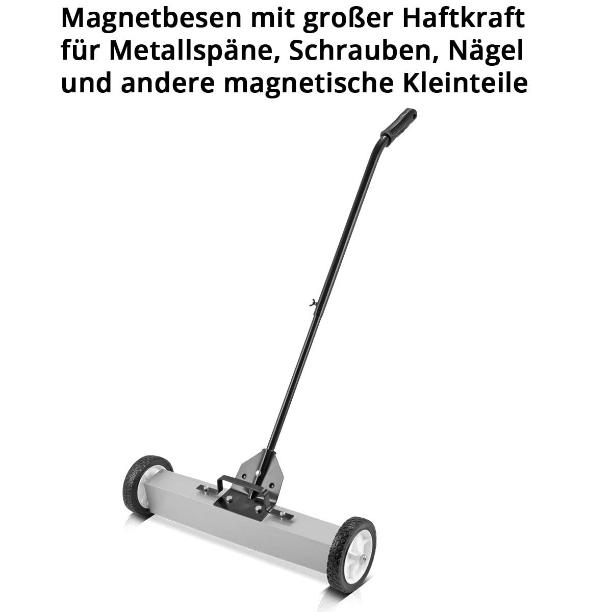 STAHLWERK Barredora magnética MBK-24 ST con 610 mm de ancho y 17,5 kg de capacidad, escoba magnética/recogedora de virutas para virutas de metal, tornillos, clavos y otras piezas pequeñas magnéticas