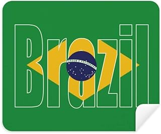Brazil Country Flag Name Cleaning Cloth Screen Cleaner 2pcs Suede Fabric