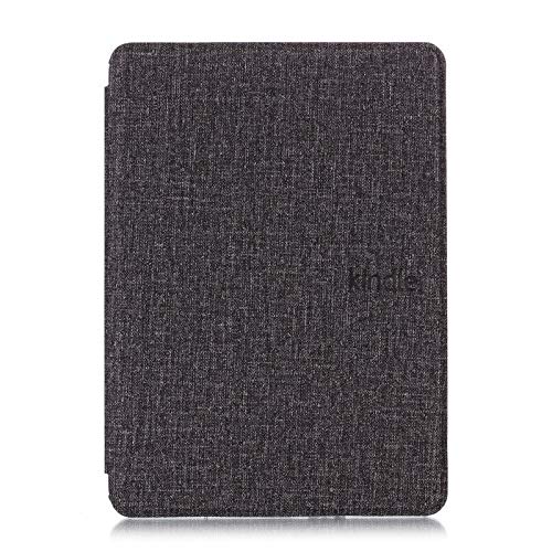 JDDRCASETablet case, Cloth Texture PU Leather Smart Case PC Back Hard Cover for Amazon Kindle 8th 2016 / Kindle 558 (Model: SY69JL) (Color : Black)