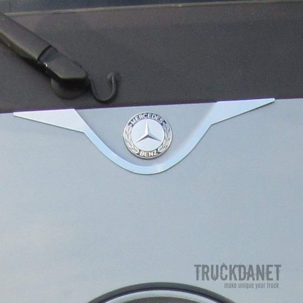 Accessori in Acciaio Inox per Camion Actros MP4, Profilo sopra Mascherina Occhio